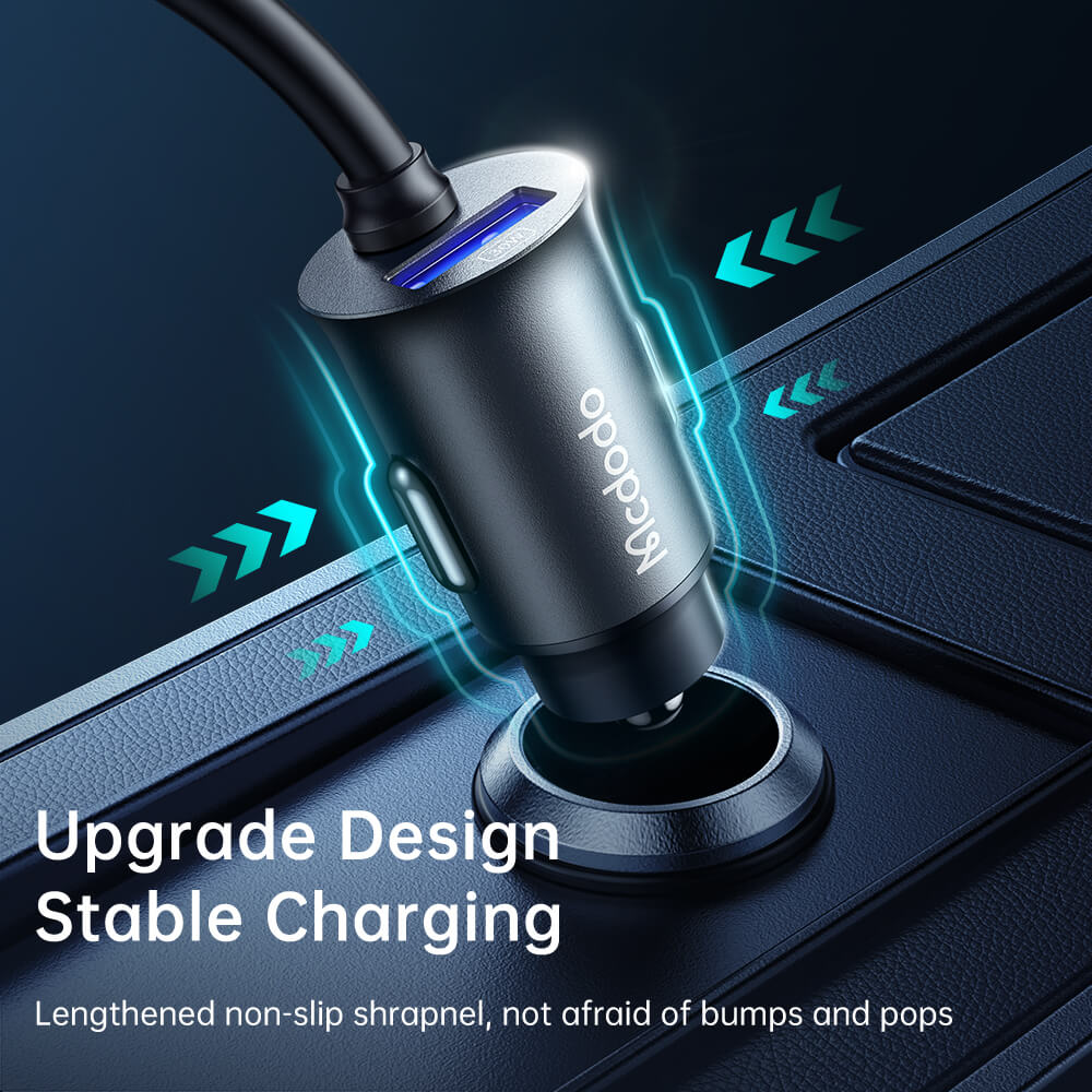 Mcdodo Digital Display Car Charger with Extension Cord 107W