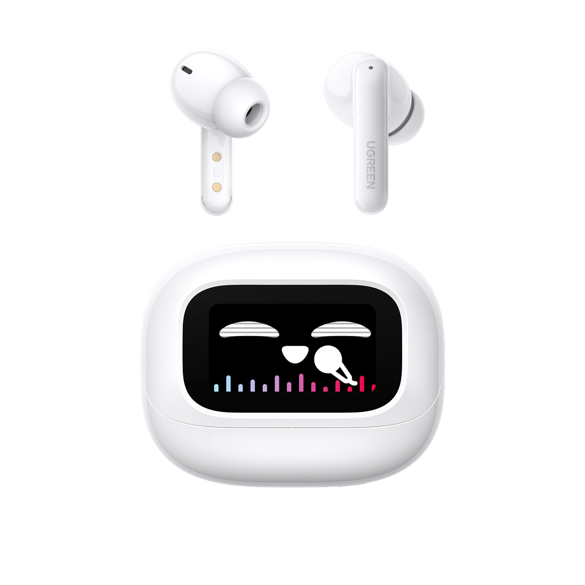 Tai Nghe UGREEN EchoBuds Magic Chống Ồn Chủ Động kèm Màn Hình Cảm Ứng Thông Minh