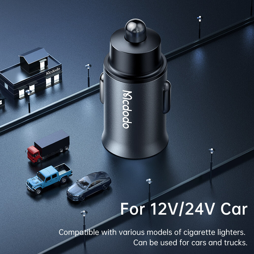 Mcdodo Digital Display Car Charger with Extension Cord 107W