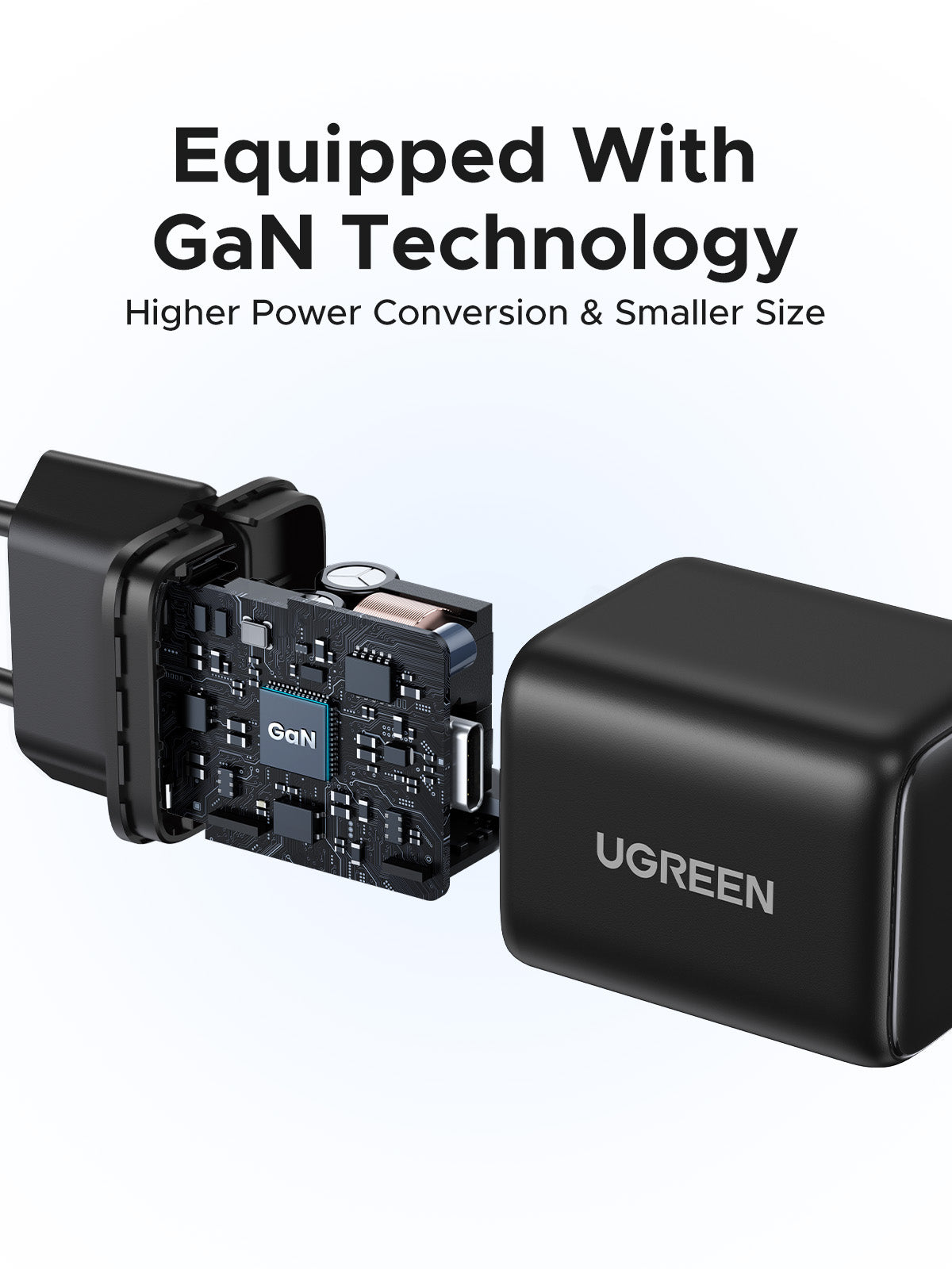 UGREEN Charger USB-C GaN Fast 20W EU Black