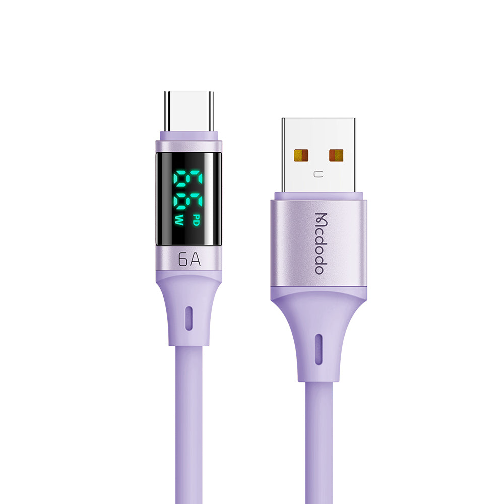 Mcdodo Digital HD Silicone USB-A to USB-C Cable 6A (1.2M)