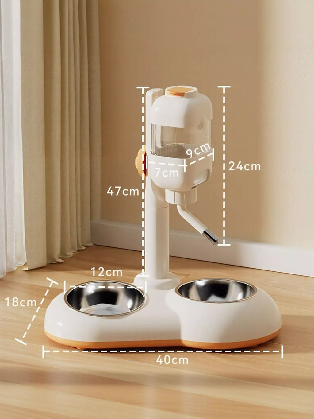 Automatic Pet Food and Water Dispenser Bowl