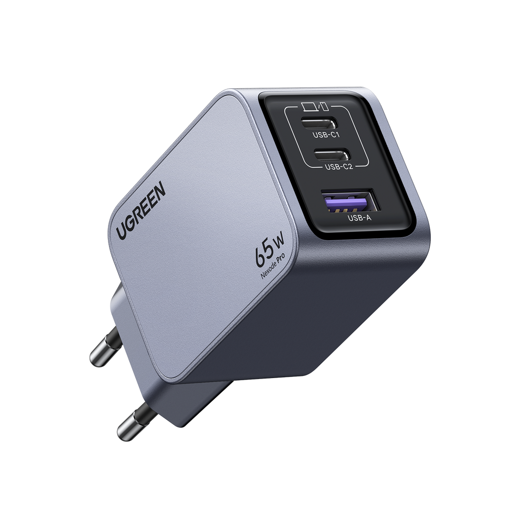 UGREEN Nexode Pro หัวชาร์จ GaN ชาร์จเร็ว 3 พอร์ต 65W
