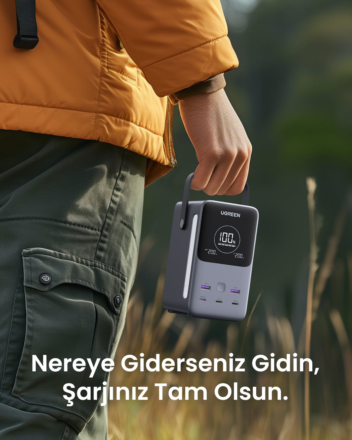 UGREEN Nexode Pro Taşınabilir Güç İstasyonu 48000mAh 300W (Akıllı Dijital Ekranlı)