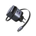 UGREEN Nexode Caricatore Retrattile USB C 65W GaN a 3 porte