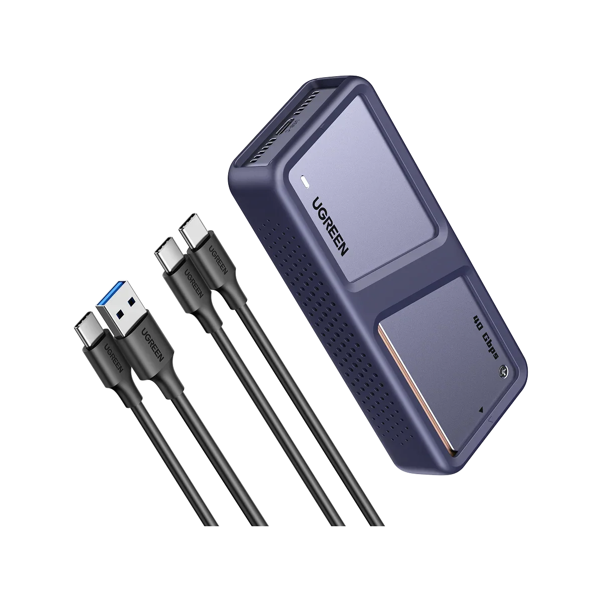 UGREEN Caja SSD M.2 NVMe 40Gbps, Carcasa M.2 PCIe UASP Trim USB 4.0