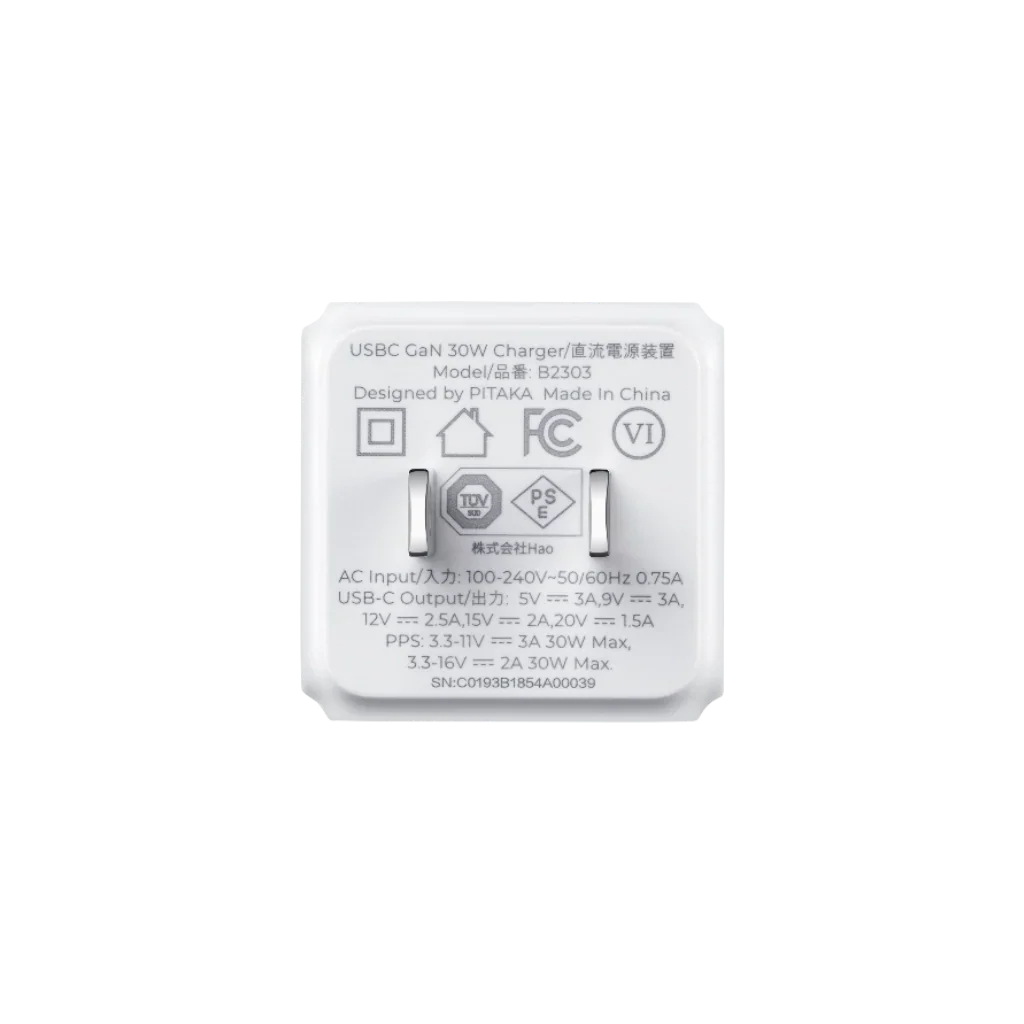 30W Charger or C-C Cable