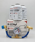 Refrigerant (3 Freon Cans) & HD Brass Can Tap with Gauge-Honey Well