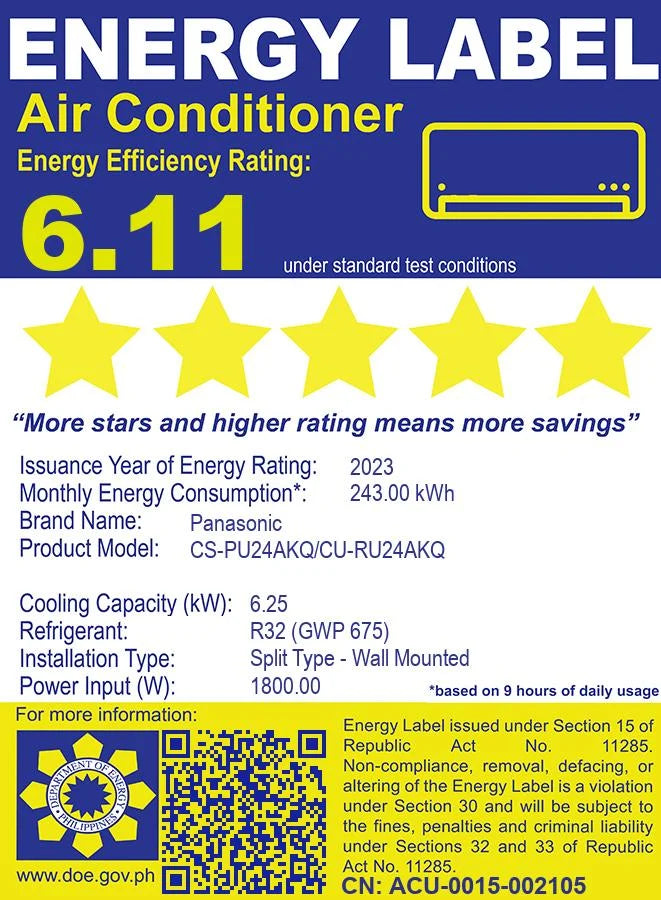 2.5 HP Split Air Conditioner Inverter with Convenient Controls
