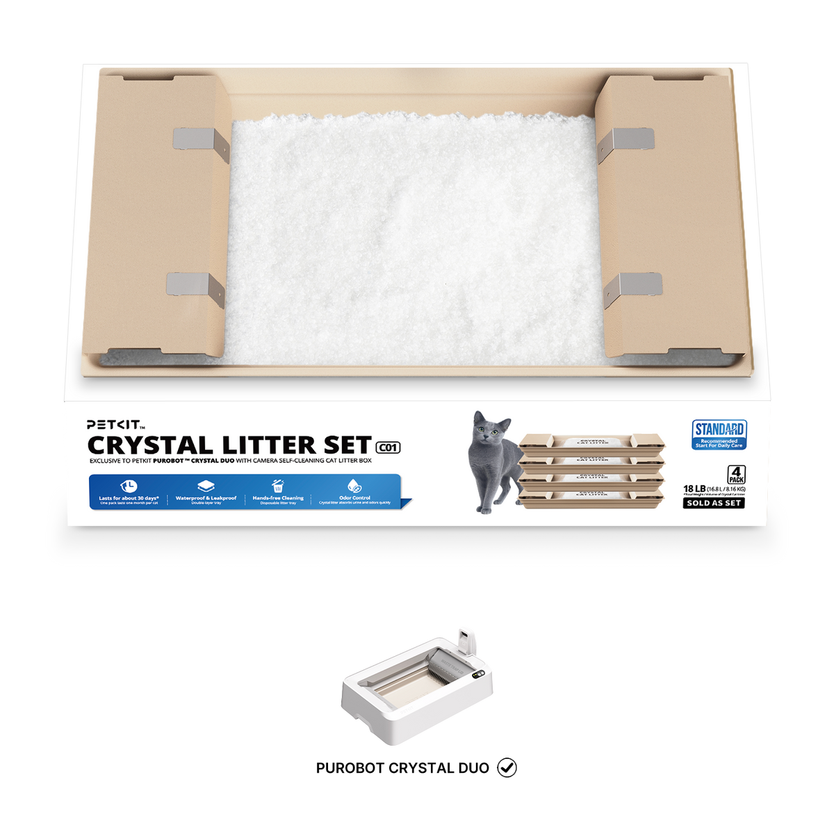 Crystal Litter Set - 4 Pack