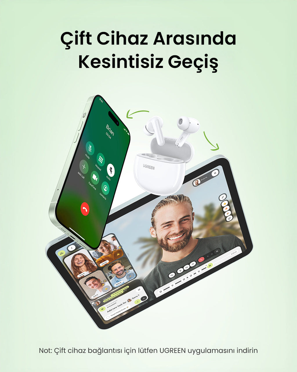 UGREEN HiTune P3 Tam Kablosuz Kulaklık