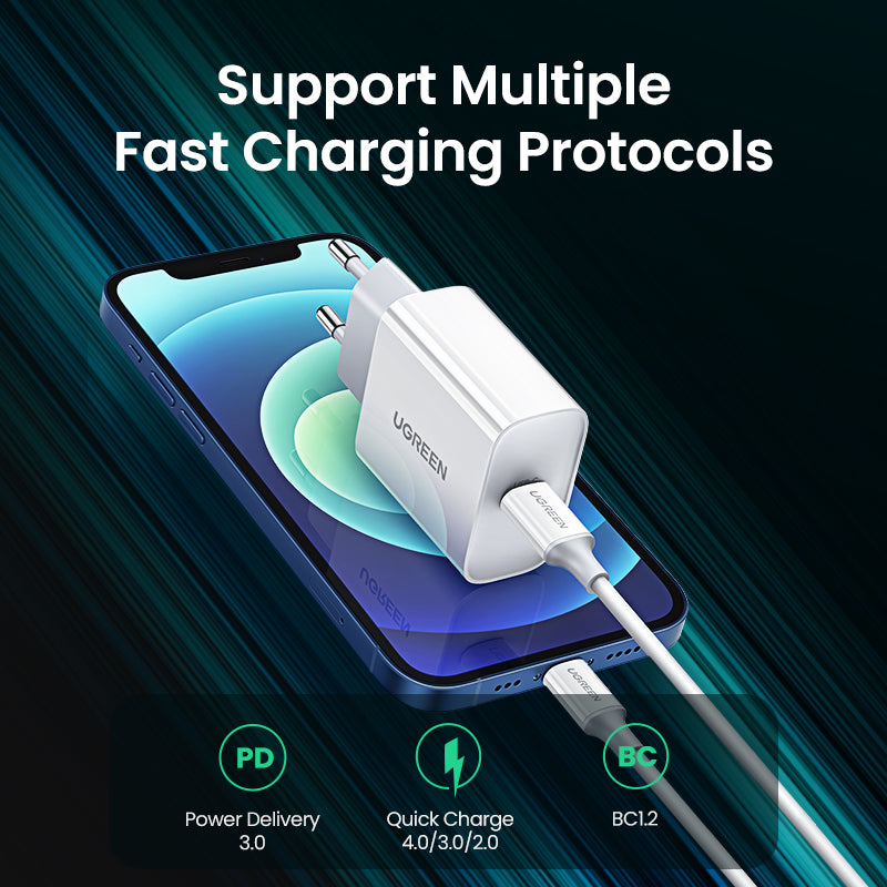 UGREEN Fast Charging Power Adapter with PD 20W EU (White)