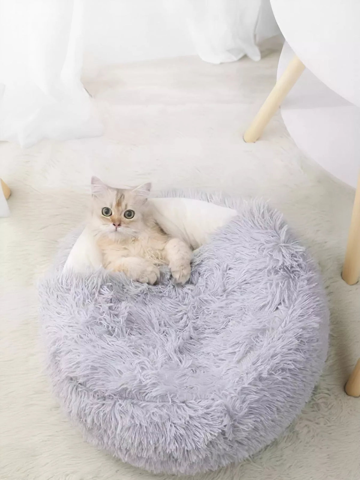 Round Plush Calming Pet Nest