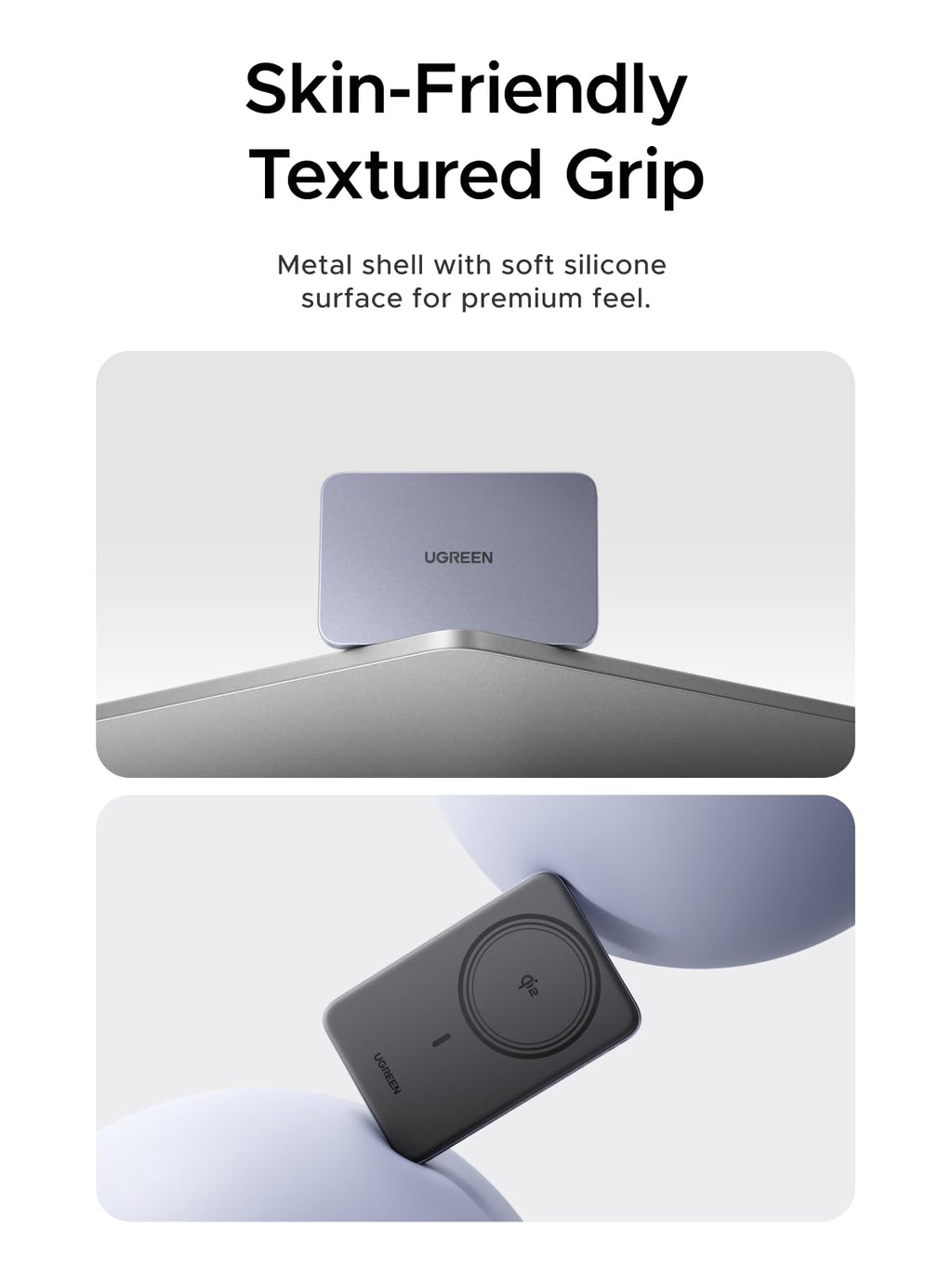 UGREEN MagFlow Air Magnetic Power Bank (5000mAh, Qi2 15W)