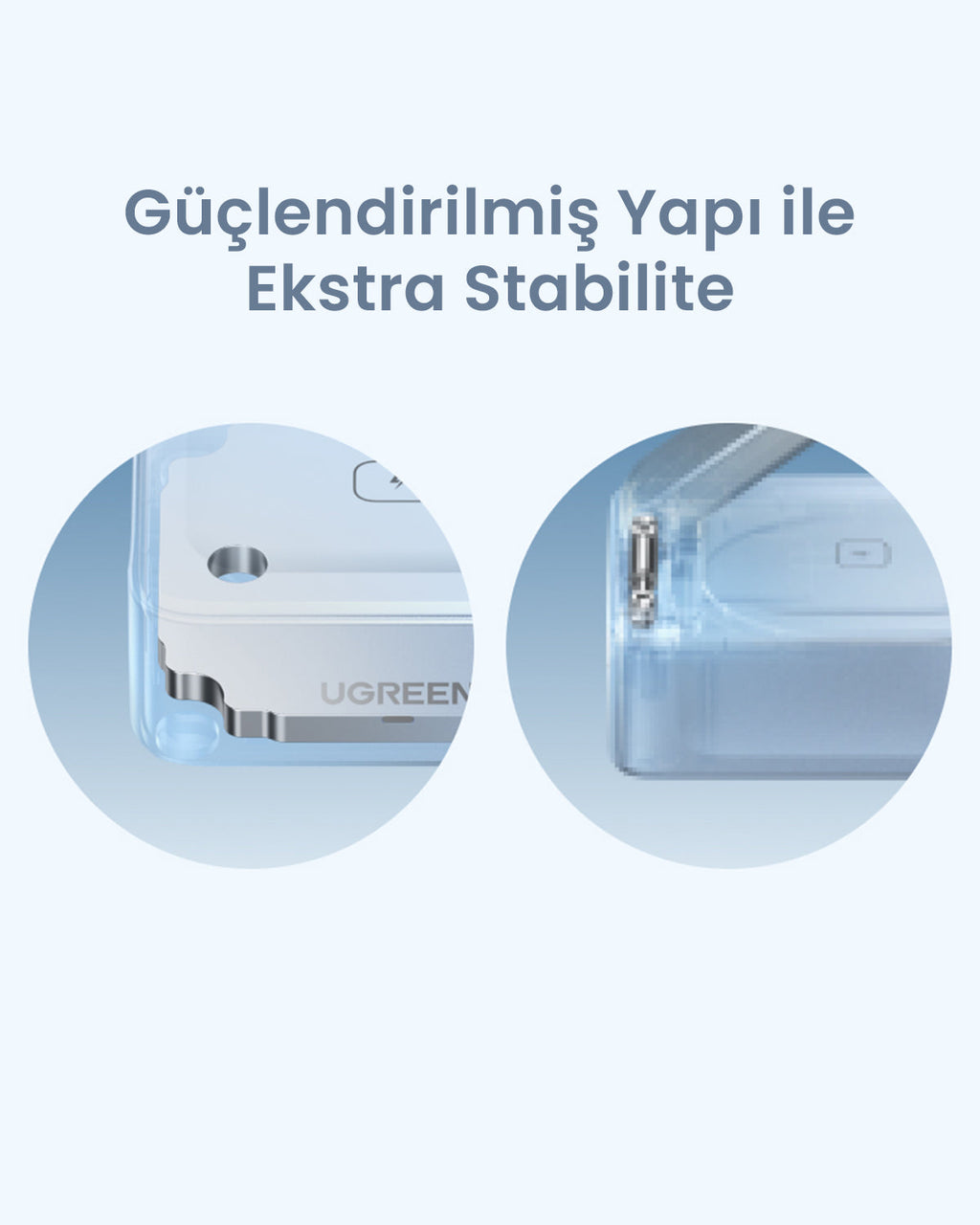 UGREEN MagFlow 2’si 1 Arada Manyetik Kablosuz Şarj Cihazı 25W (Katlanabilir Fişli)