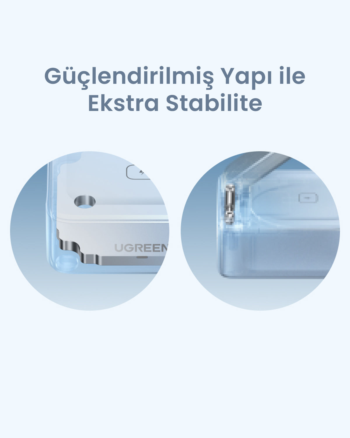 UGREEN MagFlow 2’si 1 Arada Manyetik Kablosuz Şarj Cihazı 25W (Katlanabilir Fişli)