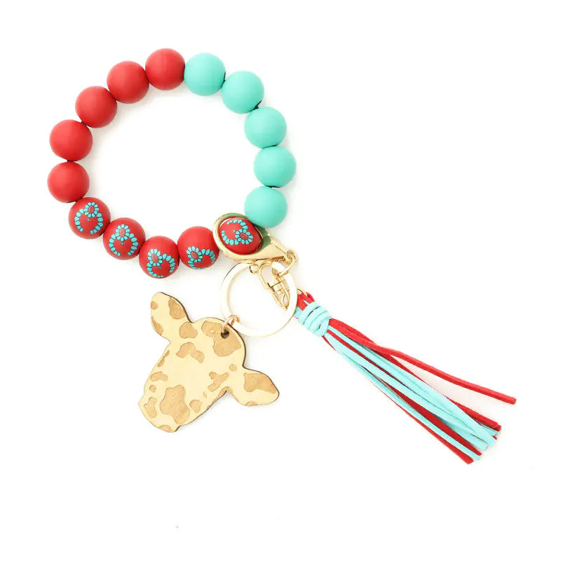 Cowboy Charm Bracelet with Keychain