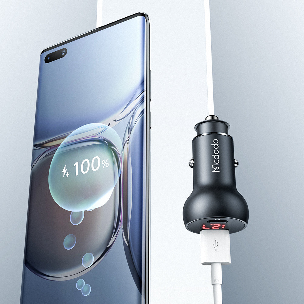 Mcdodo Mushrooms Series PD 45W Digital Display Car Charger