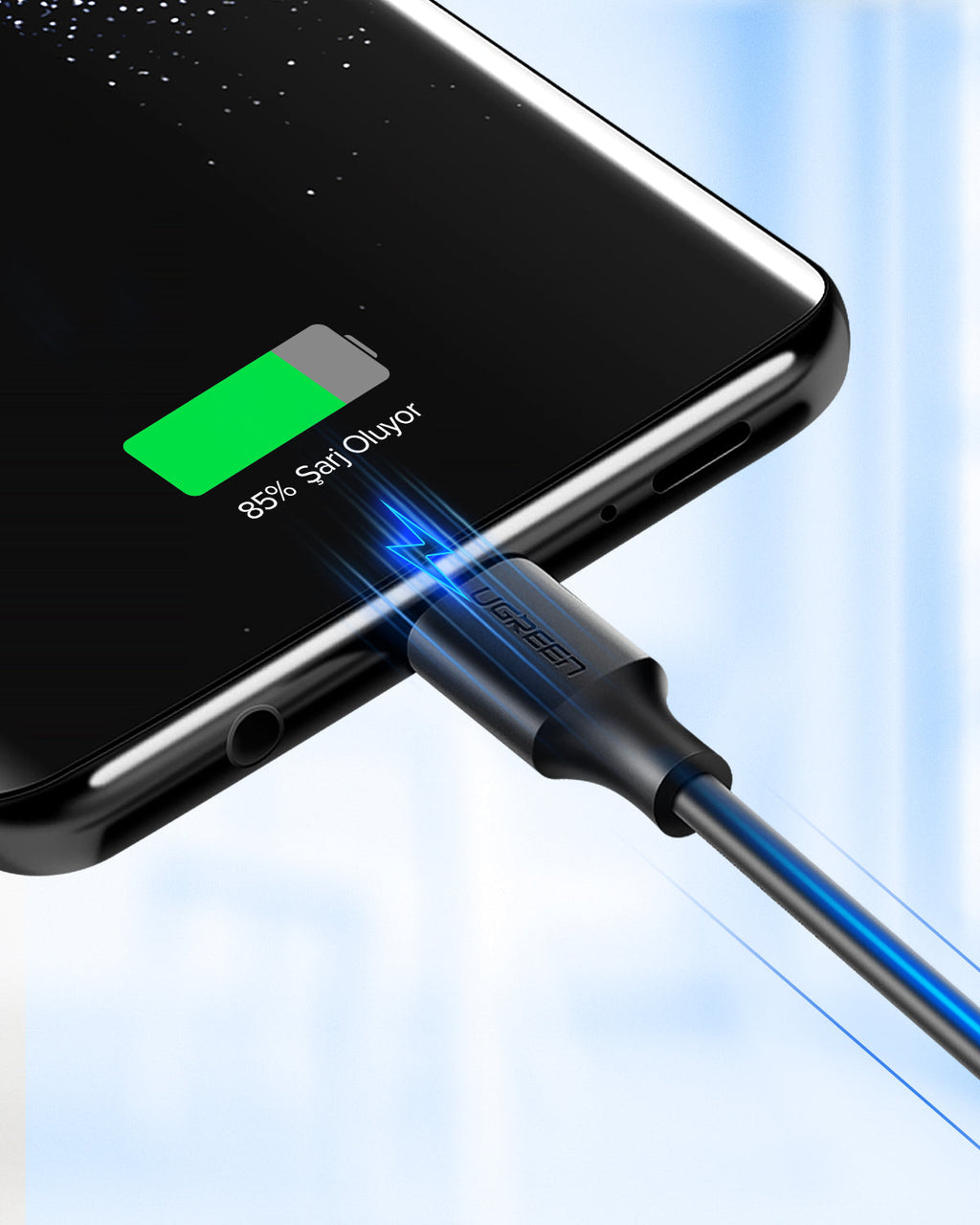 UGREEN USB-A 2.0’dan USB-C’ye Kablo (Nikel Kaplama)