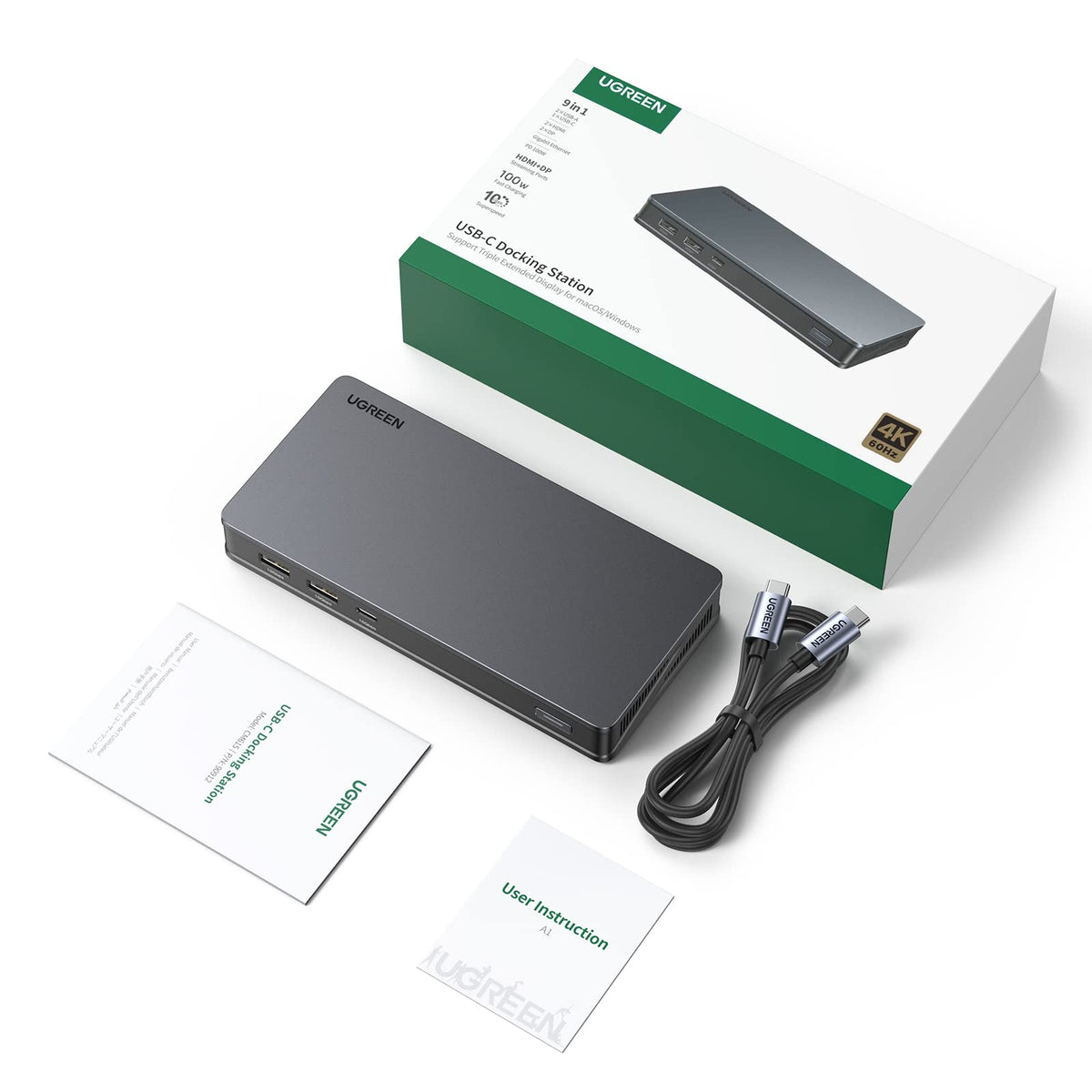 UGREEN Revodok Pro 209 Docking Station 9 In 1 Doppio Schermo 4K60Hz