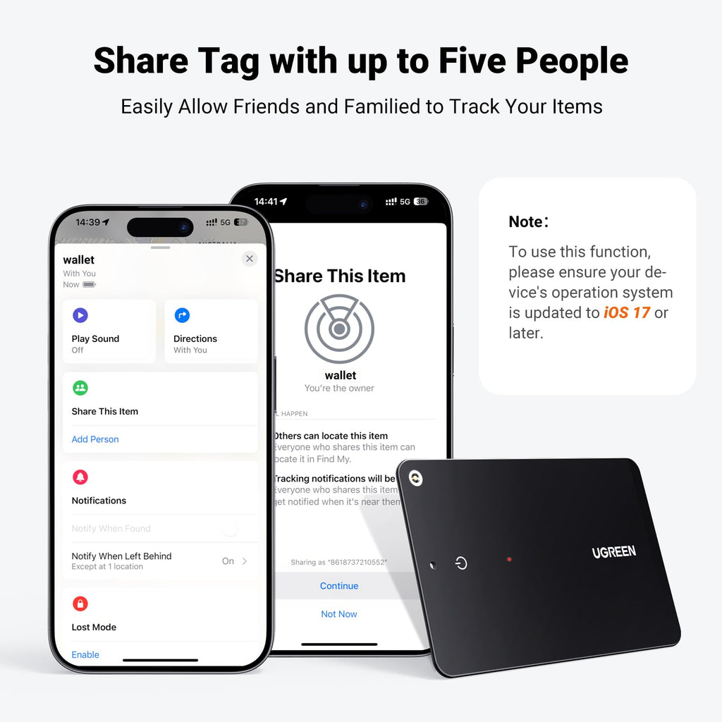 UGREEN FineTrack ขนาด Slim Smart Finder
