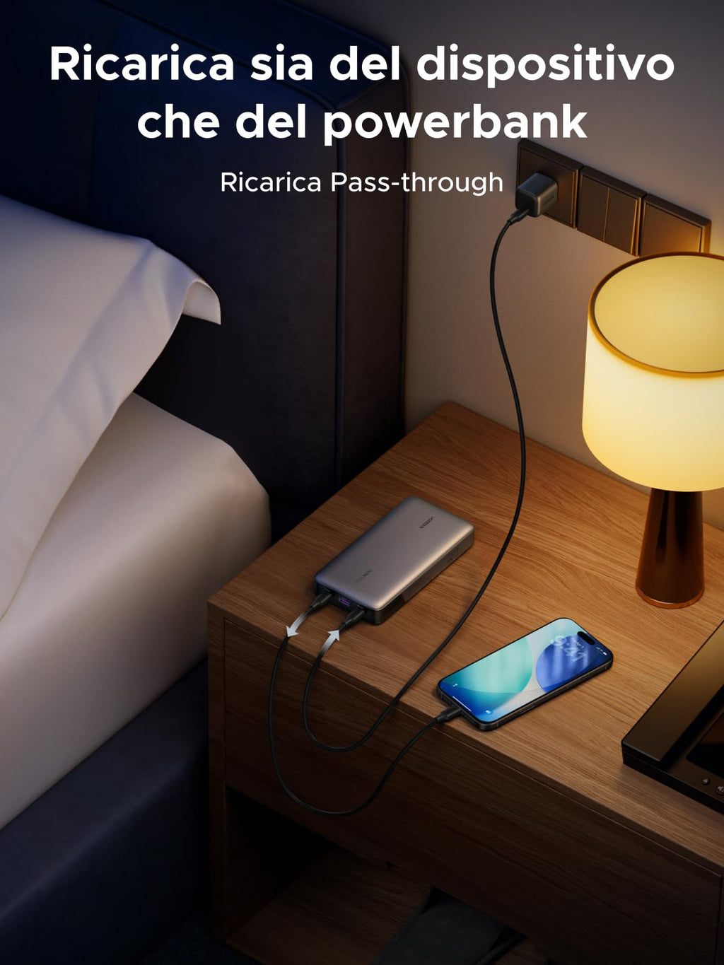 UGREEN Nexode Power Bank 145W 25000mAh, Caricatore Portatile Ricarica Rapida USB C PD 3.1 140W con Display
