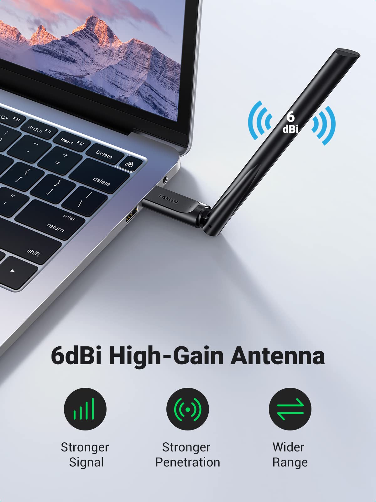 UGREEN AC650 Çift Bant USB Wi-Fi Adaptör