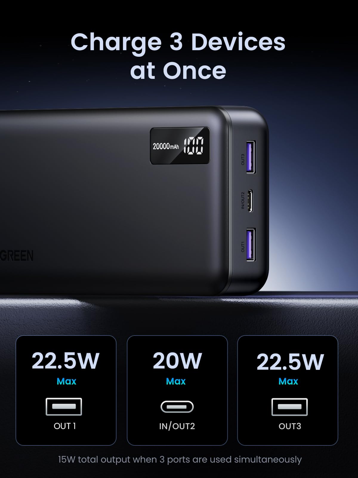 UGREEN Pin Dự Phòng 10000mAh PD 22.5W