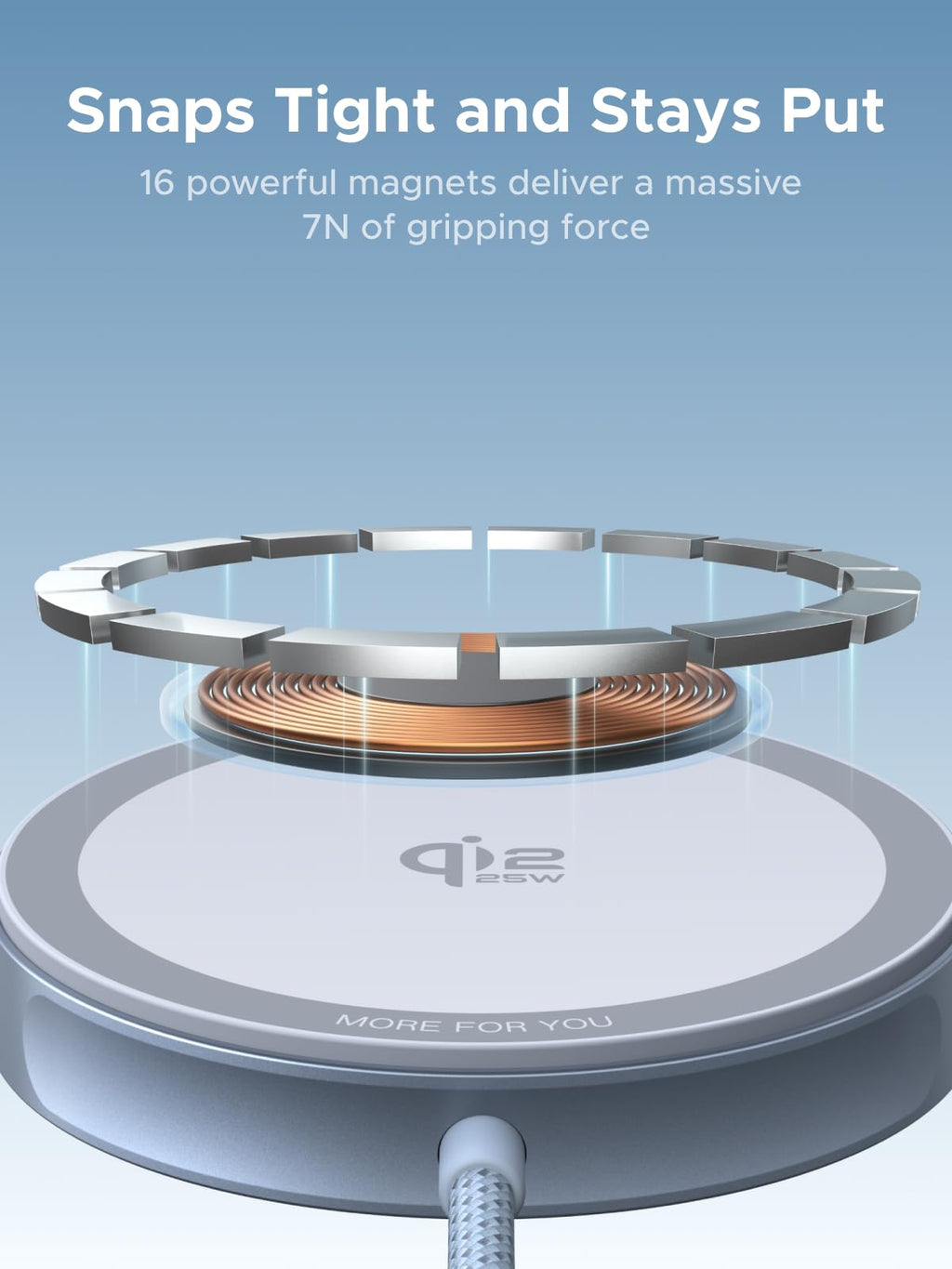 UGREEN MagFlow Magnetic Wireless Charger 25W