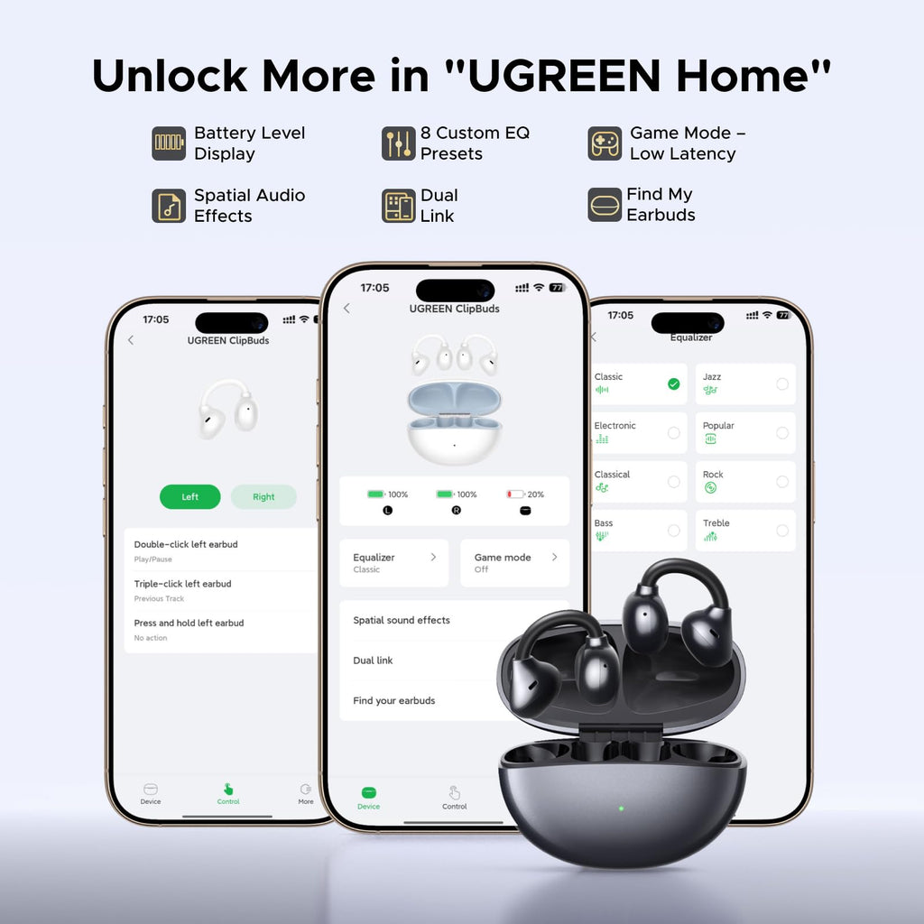 UGREEN ClipBuds Open-Ear Wireless Headphones