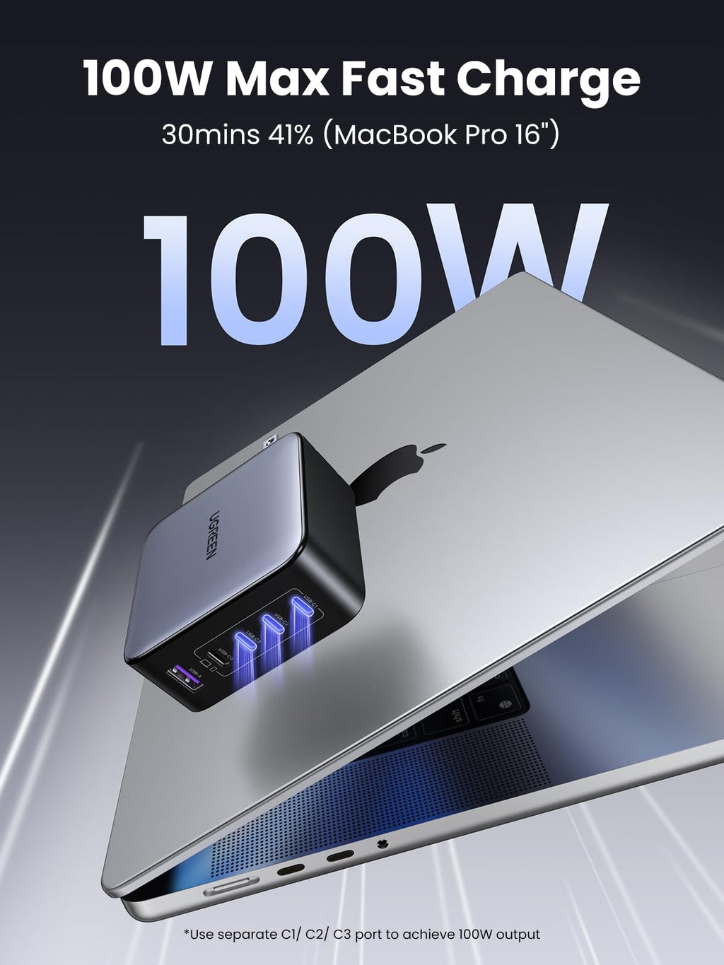 Củ Sạc Nhanh UGREEN Nexode GaN 5 Cổng 100W