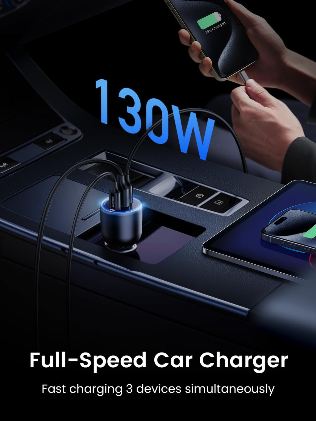 UGREEN 130W USB-C Car Charger