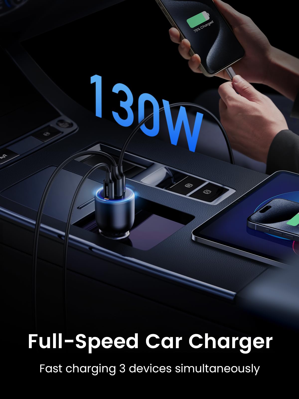 UGREEN 130W USB-C Car Charger