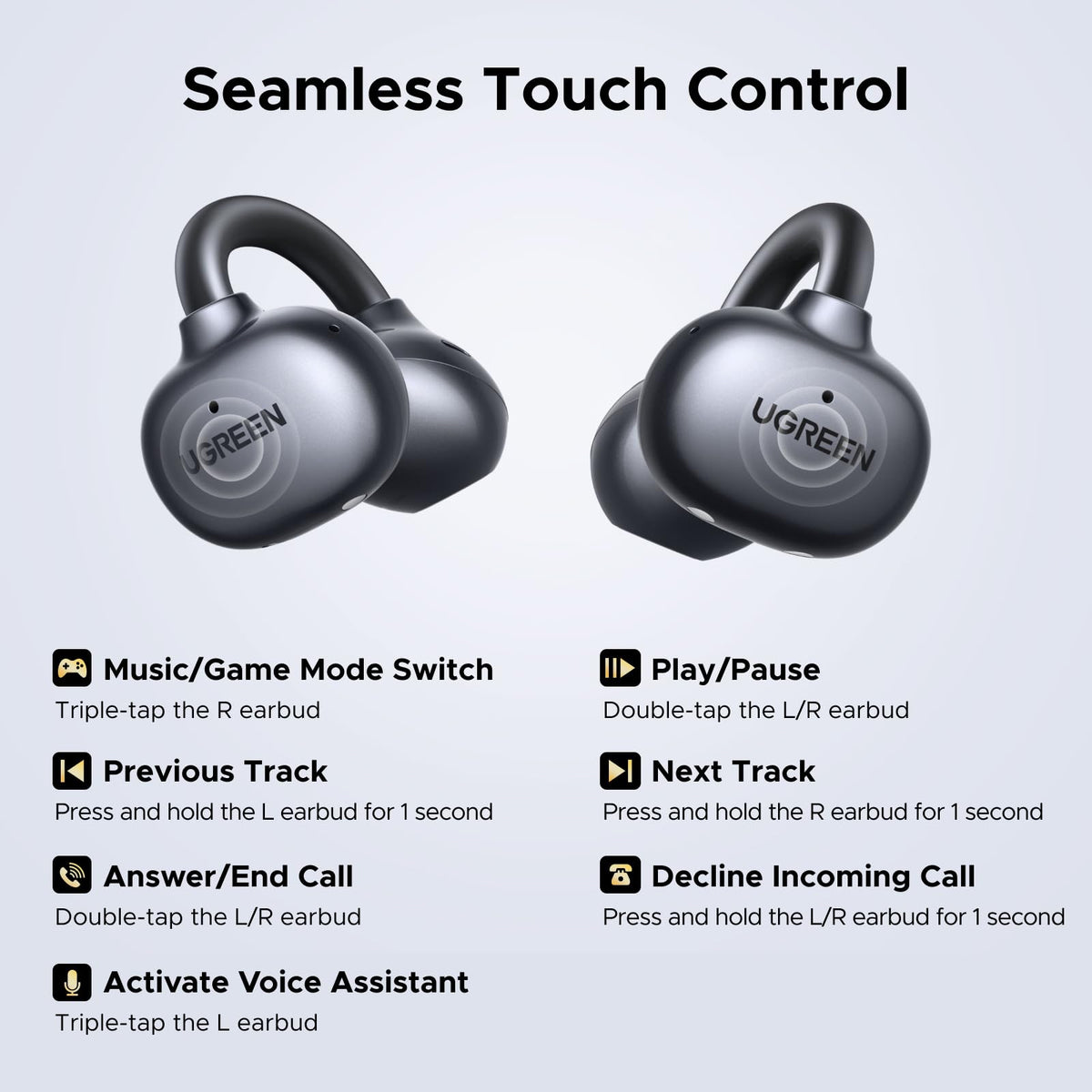 Tai Nghe UGREEN ClipBuds Không Dây Open-ear