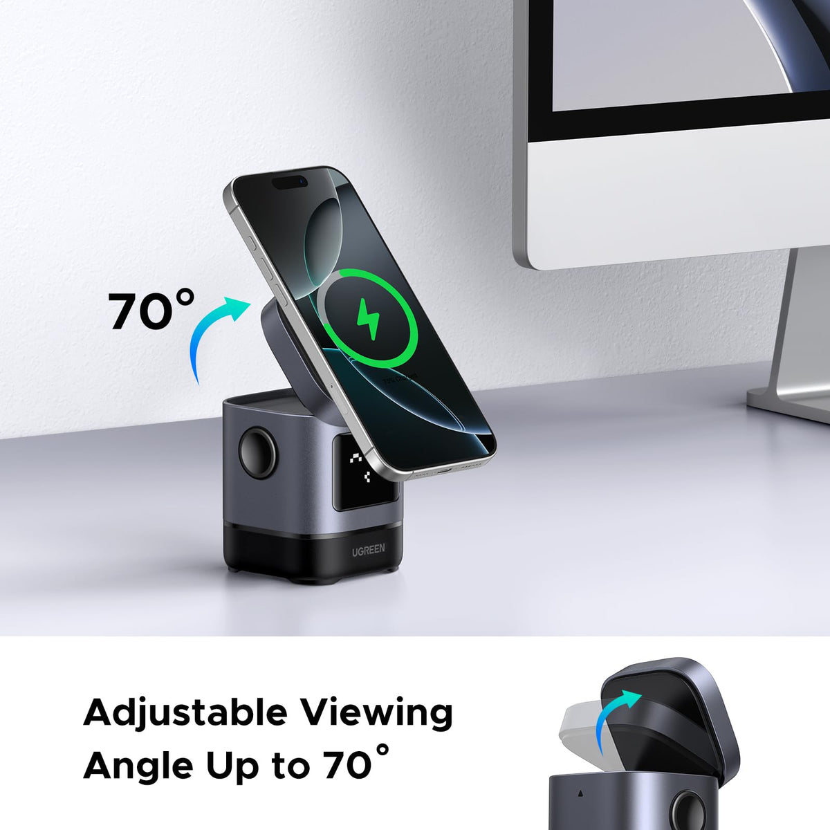 UGREEN Uno 15W 2-in-1 Magnetic Wireless Charger