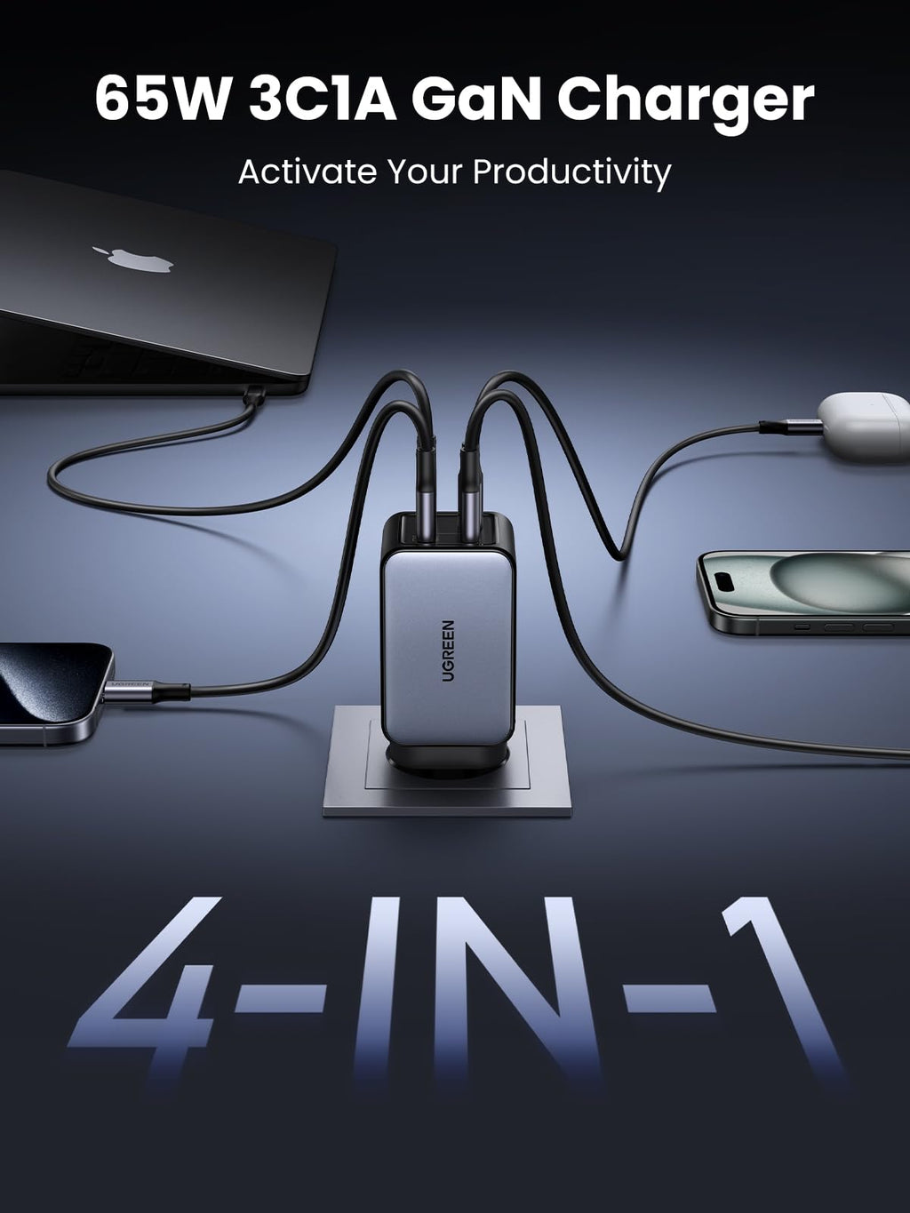 UGREEN Nexode 65W 4-Port Charger
