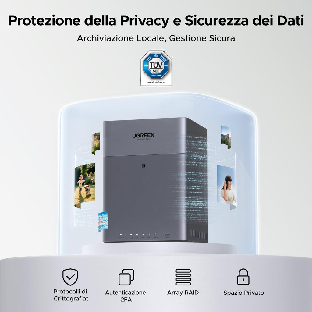 UGREEN NASync DH4300 Plus, NAS Desktop a 4 Bay