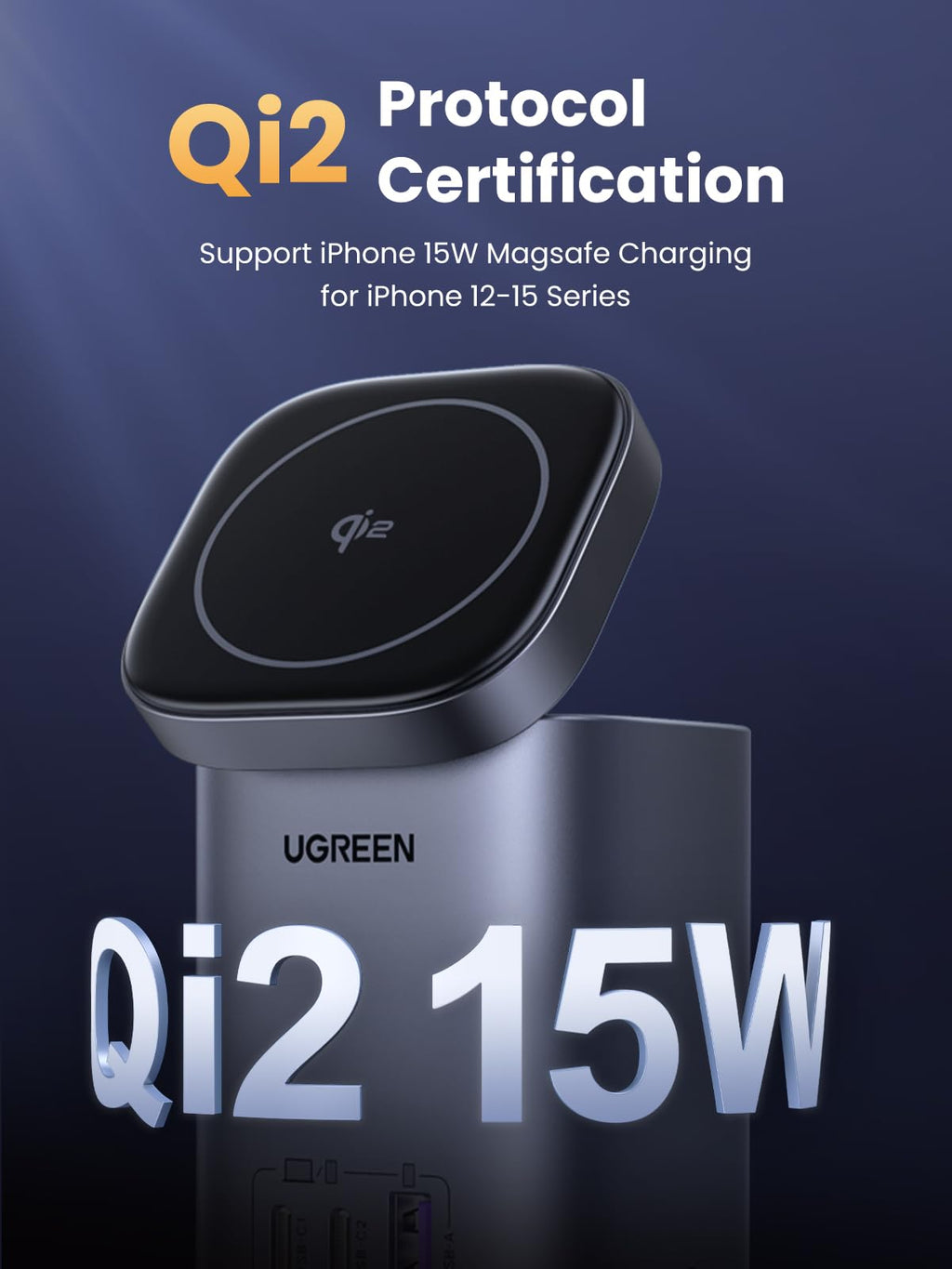 UGREEN Nexode 100W with Qi2 15W MagSafe Charger