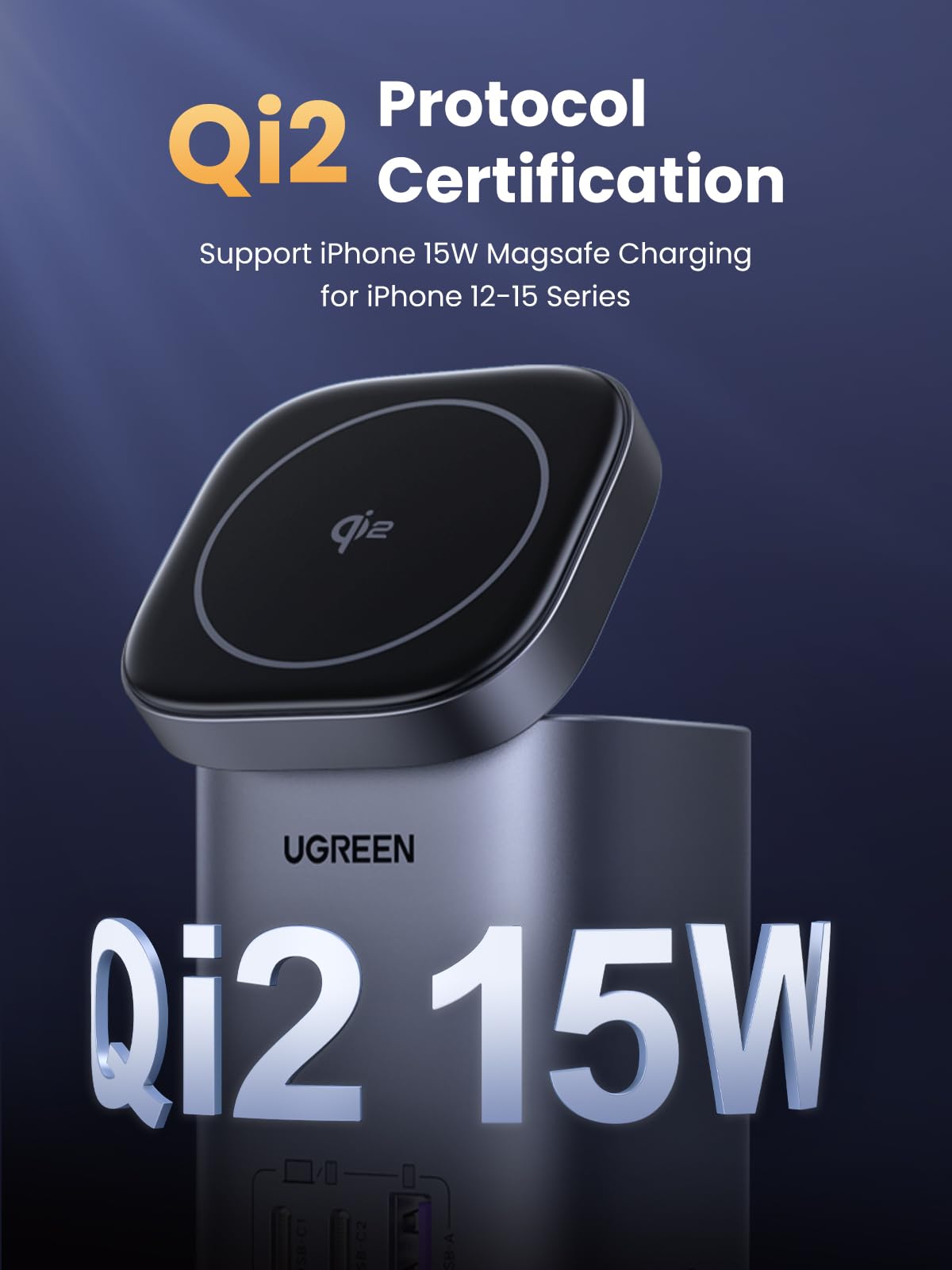 UGREEN Nexode 100W with Qi2 15W MagSafe Charger