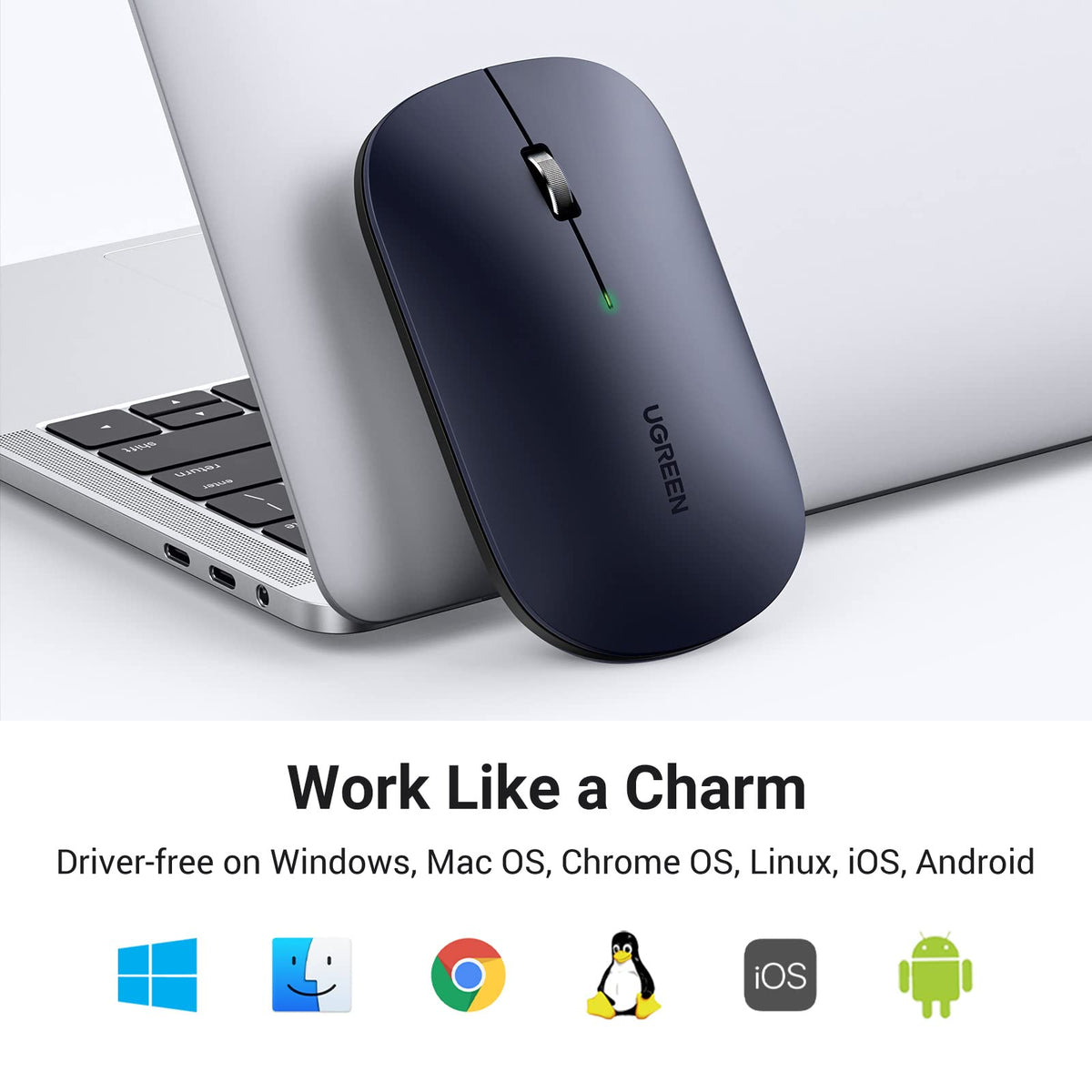 UGREEN Ultra İnce Taşınabilir Kablosuz Mouse 2.4G