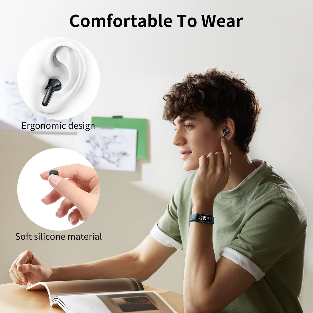 Mcdodo Bluetooth Headphones In Ear Headphones Wireless Bluetooth 5.3 Headphones Bluetooth 13MM Dynamic Driver LED Display Wireless Headphones HiFi Stereo Earbuds for Work and Study