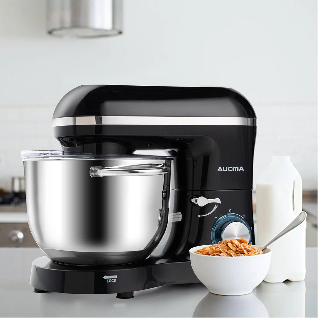 Aucma Stand Mixer,6.5-QT 660W 6-Speed Tilt-Head Food Mixer, Kitchen Electric Mixer with Dough Hook