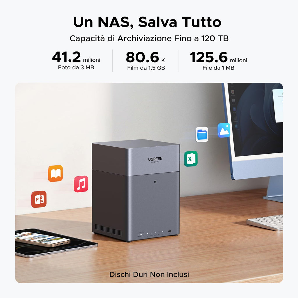 UGREEN NASync DH4300 Plus, NAS Desktop a 4 Bay
