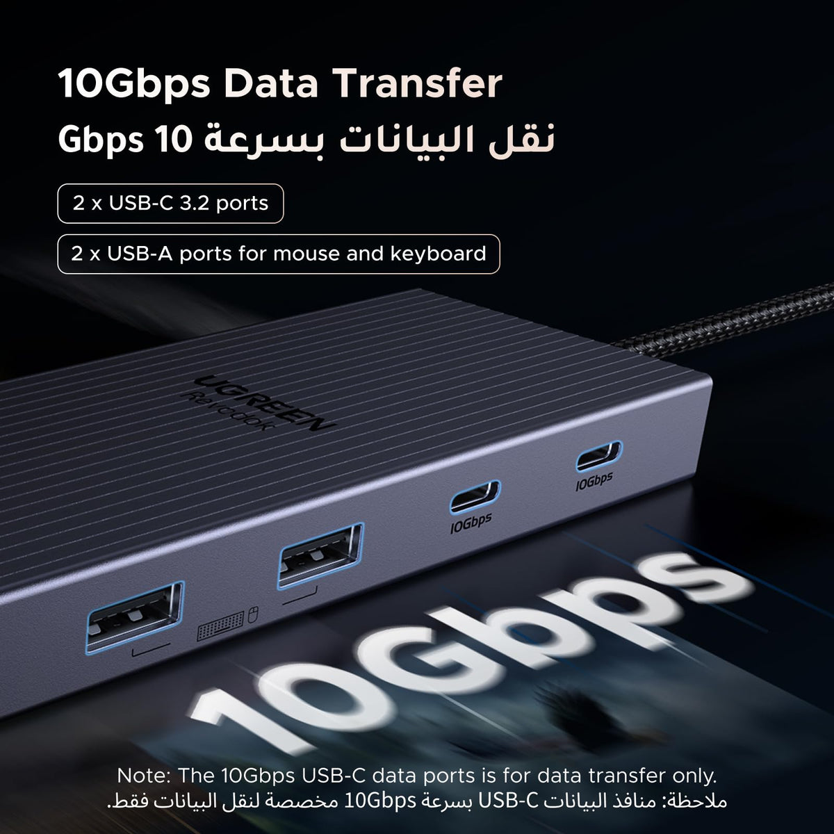 UGREEN Revodok Pro موزع USB-C ‏12 في 1