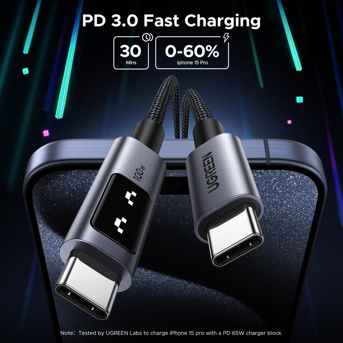 UGREEN Uno Cáp USB-C sang USB-C 100W