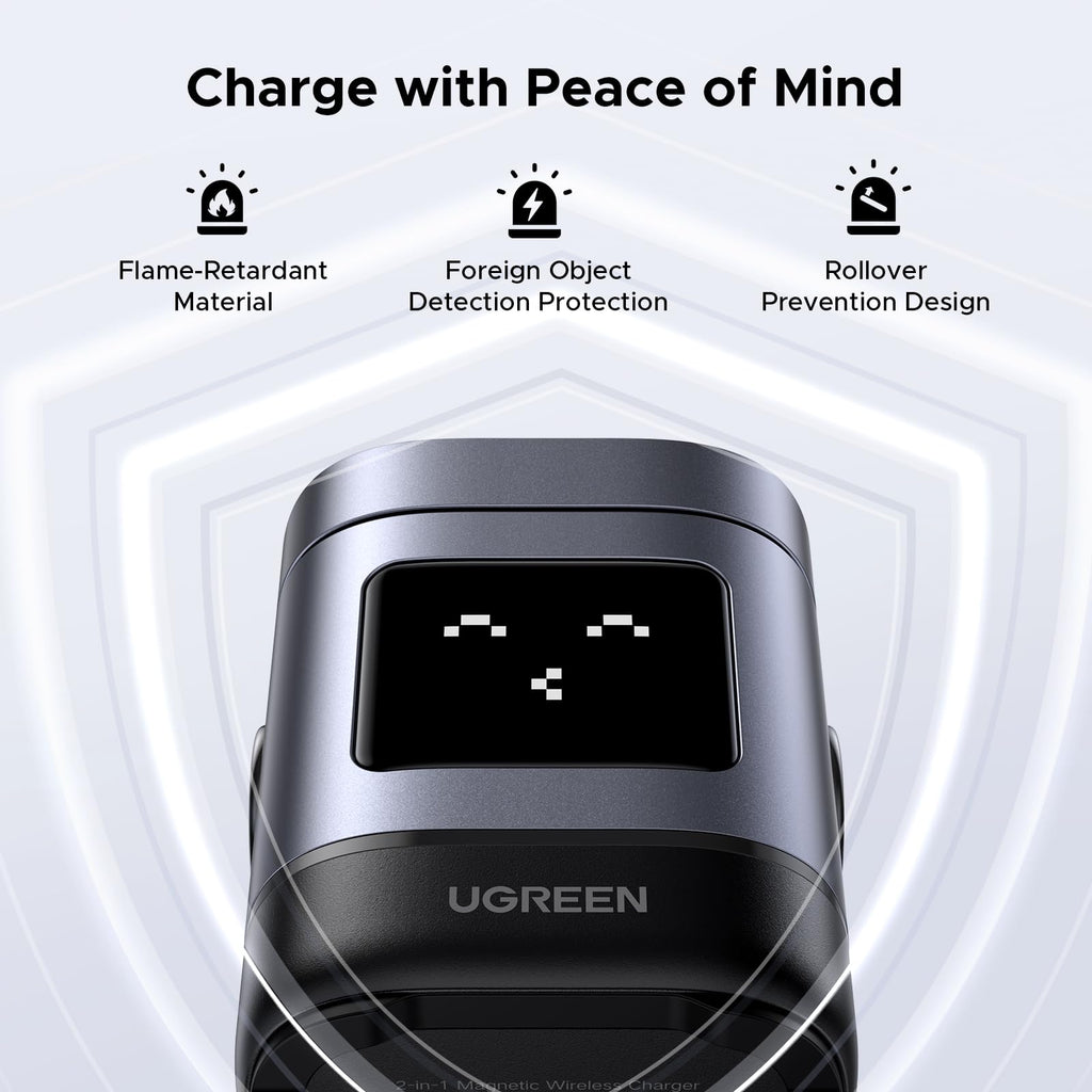 UGREEN Uno 15W 2-in-1 Magnetic Wireless Charger