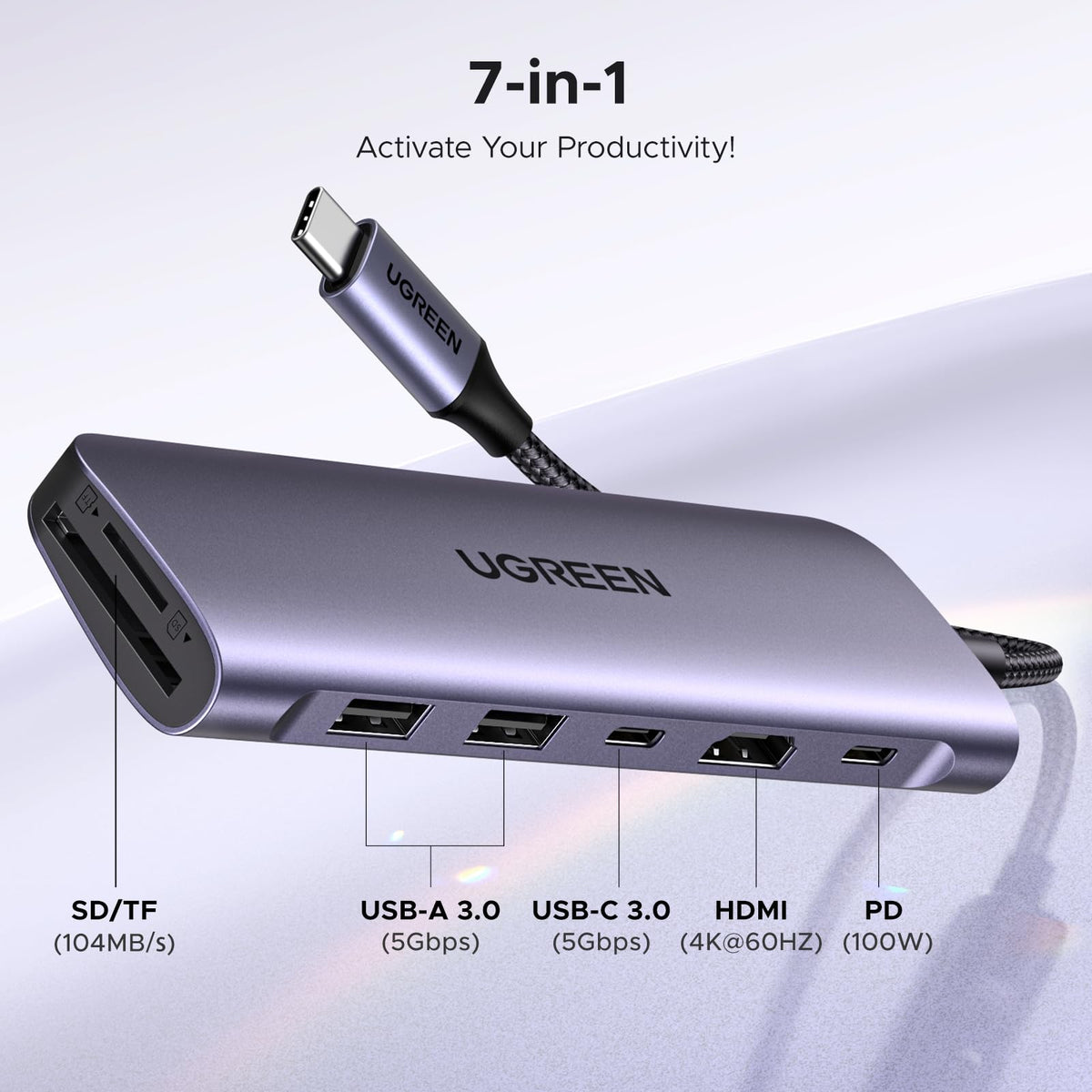 UGREEN Revodok 1071 7 in 1 USB C Hub