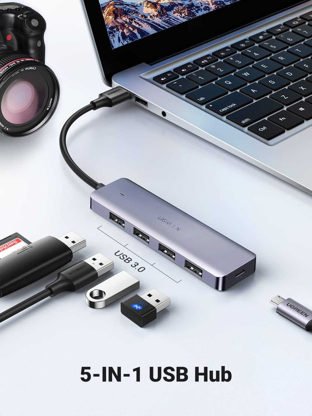 UGREEN 5’i 1 Arada USB-C 3.0 Hub