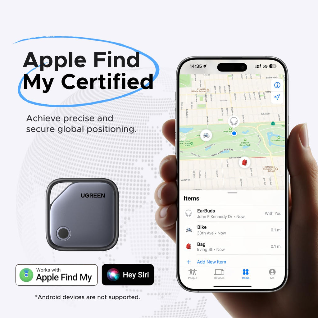 UGREEN FineTrack with Apple Find My (iOS Only), Rechargeable Battery