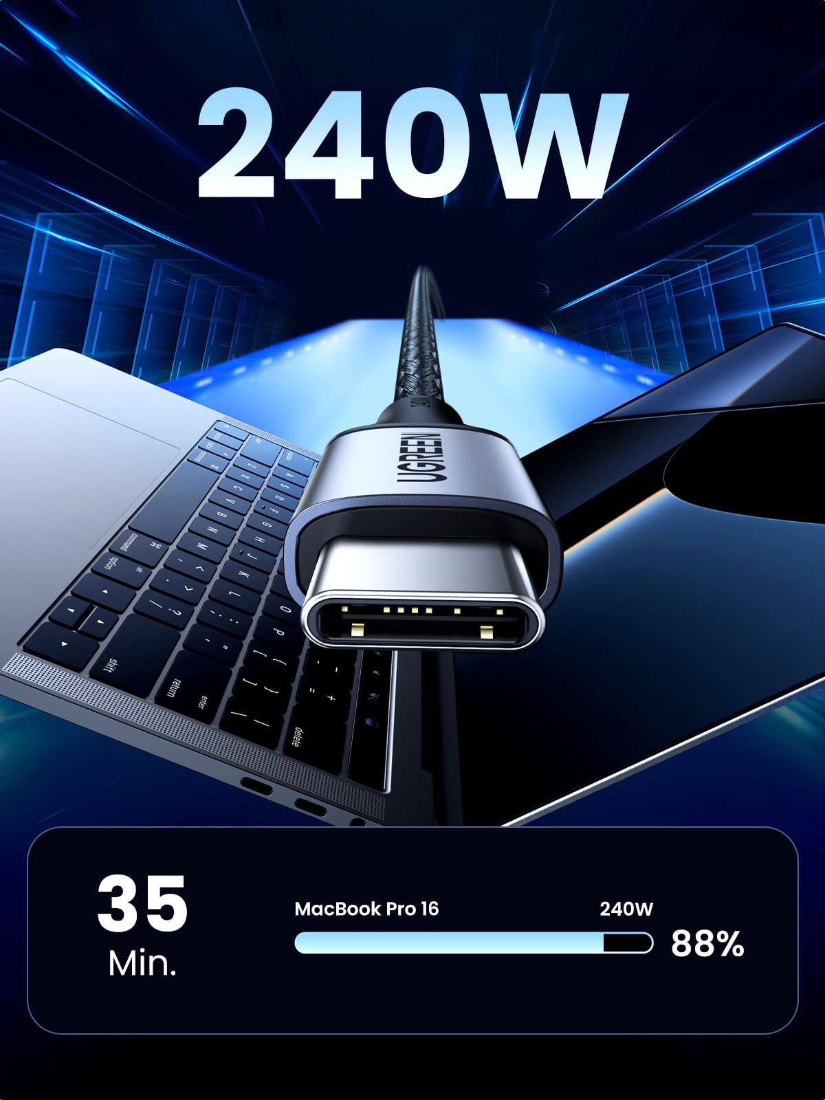 UGREEN Cable USB C Carga Rápida 240W